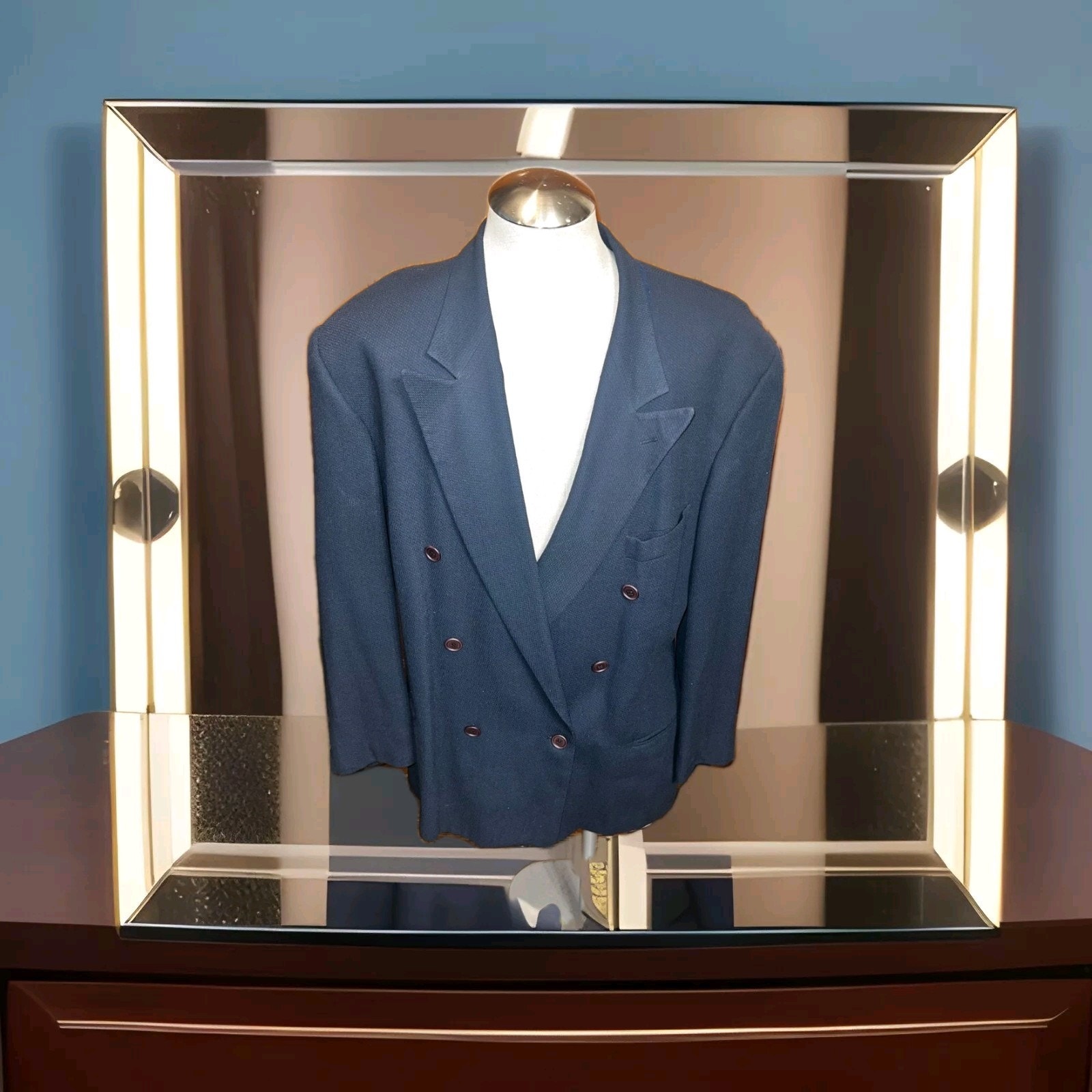 Giorgio Armani 3bt Navy Blue Blazer Size 46l